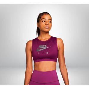 Nike Women's Air Dri-FIT Swoosh Medium Support High Neck Sports Bra (L)